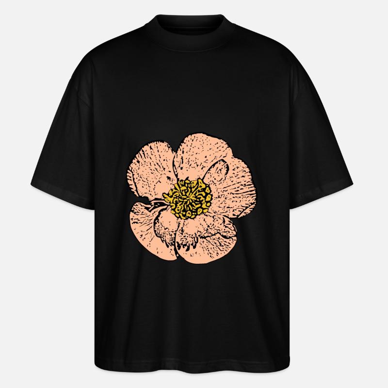 Fleur Pastel Fleurs Fleurs Pastel - T-shirt bio Blaster 2.0 coupe oversize Stanley/Stella Unisexe - noir