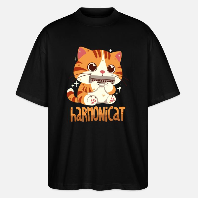 Harmonicat - T-shirt bio Blaster 2.0 coupe oversize Stanley/Stella Unisexe - noir