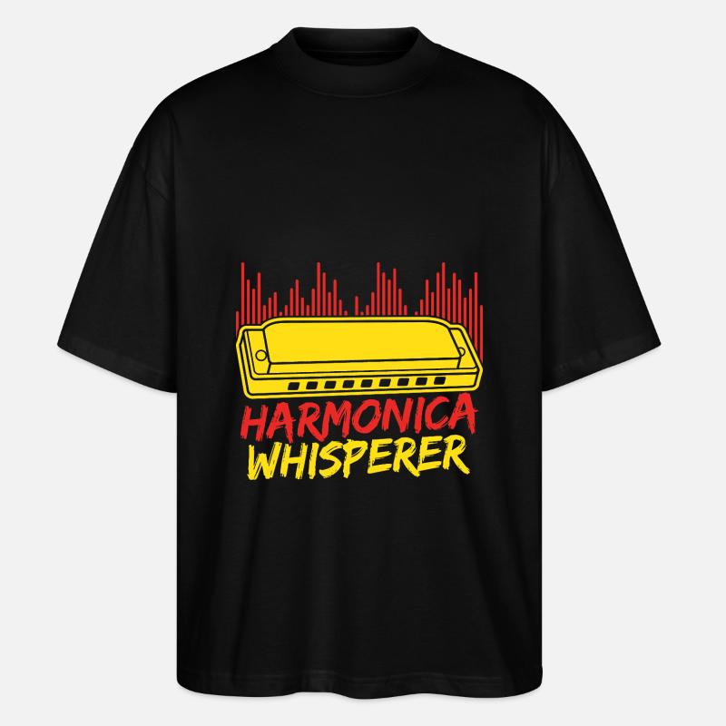 Funny Harmonica Player Whisperer Harmonica - Stanley/Stella Oversized Unisex Bio T-Shirt Blaster 2.0 - Schwarz