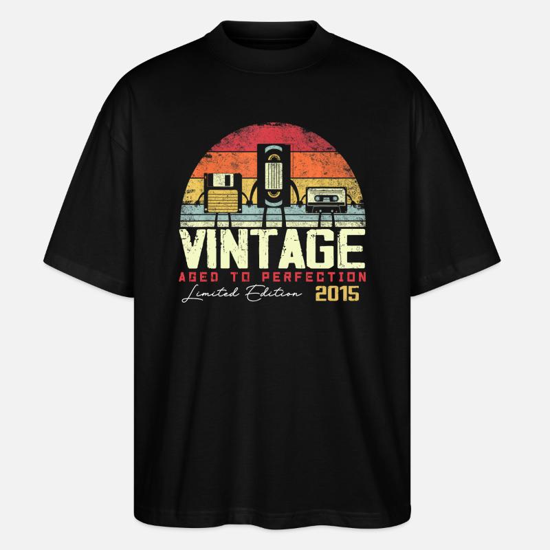 Cadeau Millésime 2015 - T-shirt bio Blaster 2.0 coupe oversize Stanley/Stella Unisexe - noir