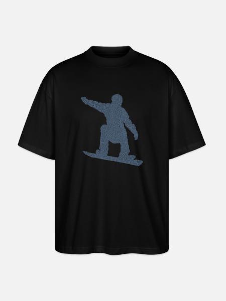 Snowboarder Geschenkideen Snowboard - Stanley/Stella Oversized Unisex Bio T-Shirt Blaster 2.0 - Schwarz