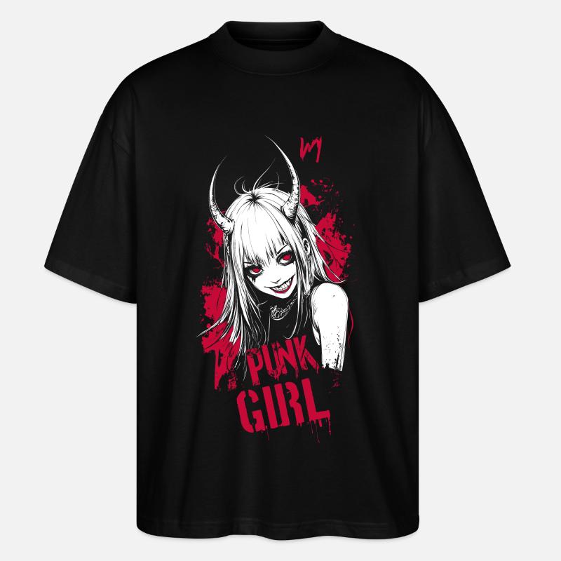 Fille punk - T-shirt bio Blaster 2.0 coupe oversize Stanley/Stella Unisexe - noir