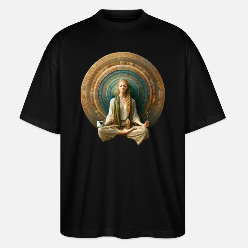 Zen-Harmonie-Mandala - Stanley/Stella Oversized Unisex Bio T-Shirt Blaster 2.0 - Schwarz