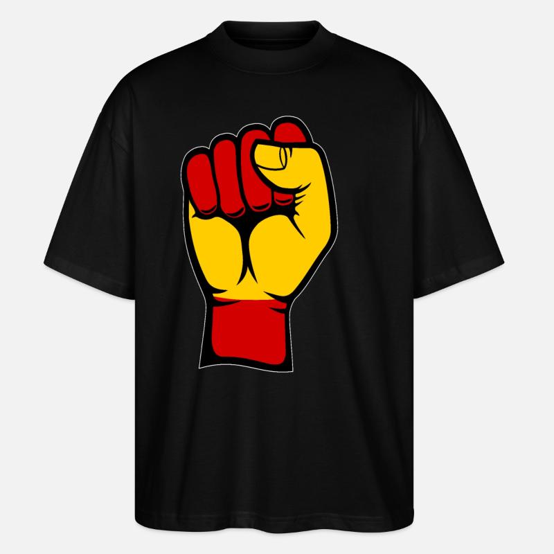 Spanien Flagge Faust - Stanley/Stella Oversized Unisex Bio T-Shirt Blaster 2.0 - Schwarz