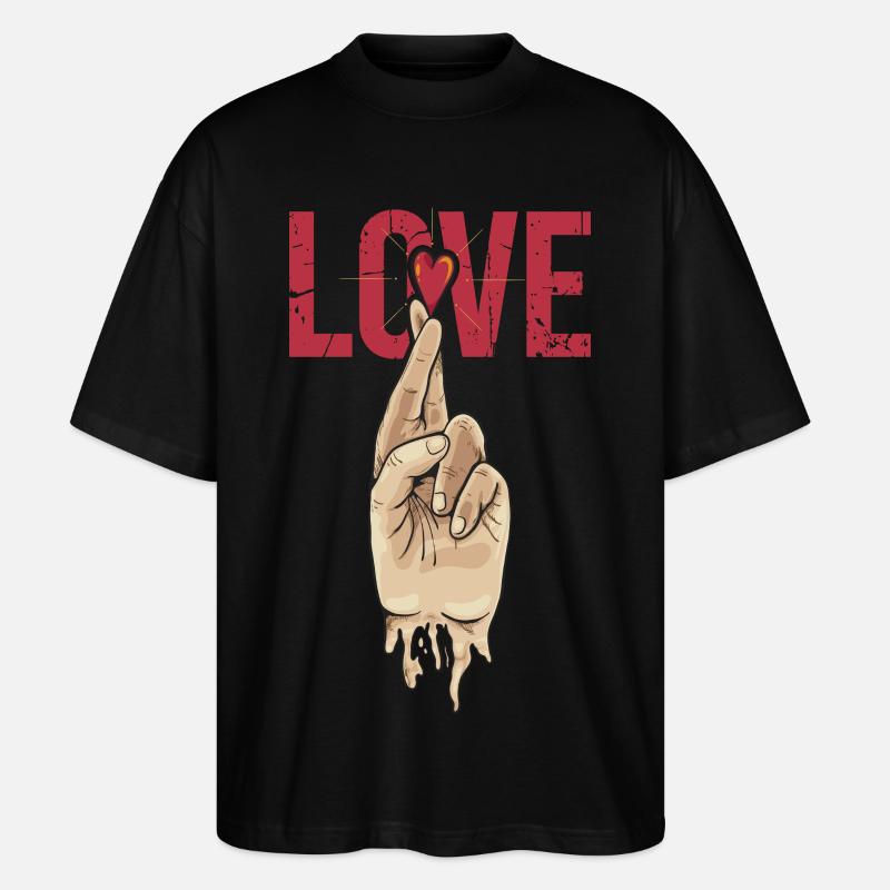 Zeichen der Liebe - Stanley/Stella Oversized Unisex Bio T-Shirt Blaster 2.0 - Schwarz