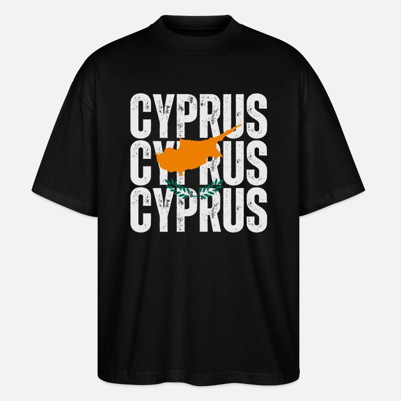 Drapeau chypriote, fierté chypriote - T-shirt bio Blaster 2.0 coupe oversize Stanley/Stella Unisexe - noir