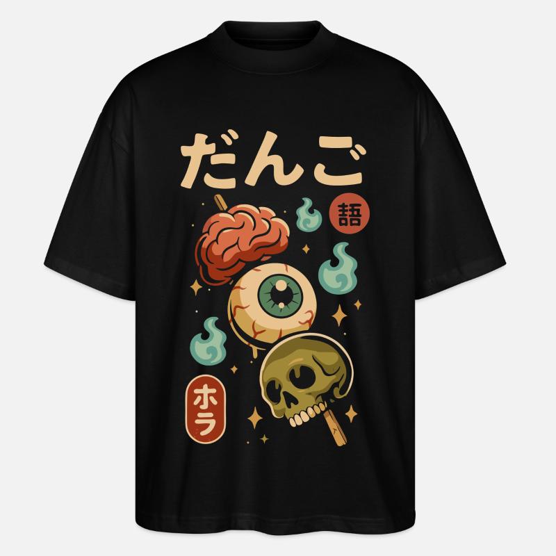 Dango d'horreur japonais - T-shirt bio Blaster 2.0 coupe oversize Stanley/Stella Unisexe - noir