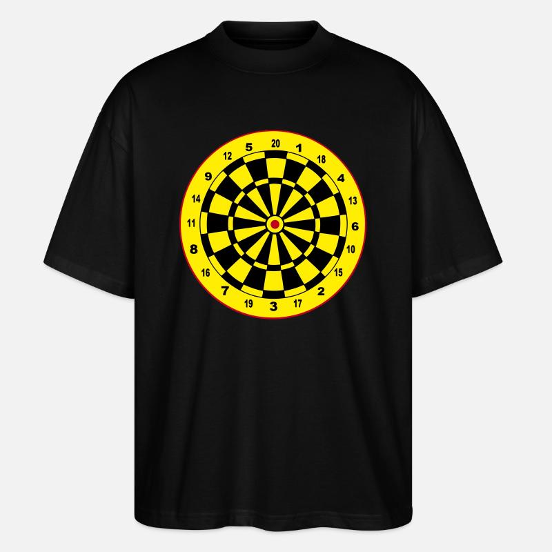 Darts, darts, darts, stickers, dartboard - Stanley/Stella Oversized Unisex Organic T-shirt Blaster 2.0 - black