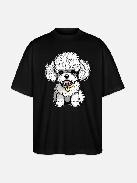 Cute Poodle II - Stanley/Stella Oversized Unisex Organic T-shirt Blaster 2.0 - black