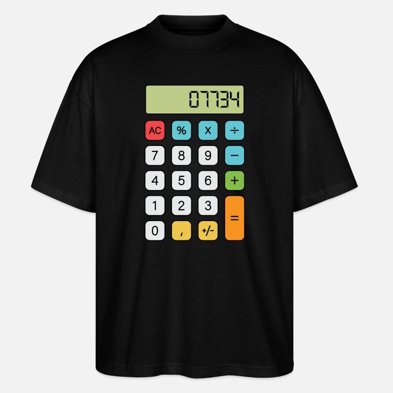 Hello Calculator - Stanley/Stella Oversized Unisex Organic T-shirt Blaster 2.0 - black