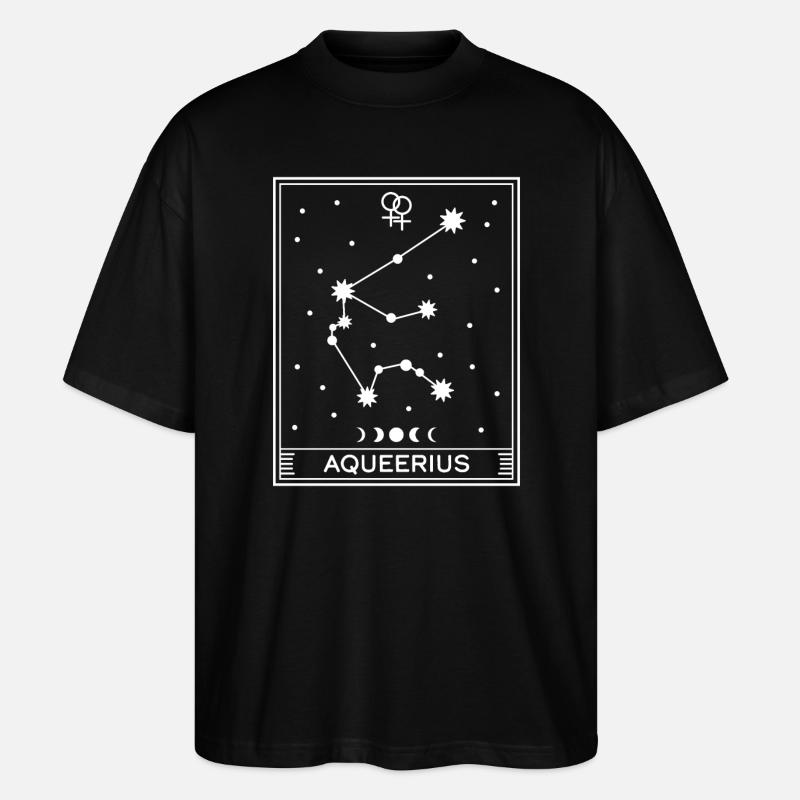 Aqueerius Lesbisch - Stanley/Stella Oversized Unisex Bio T-Shirt Blaster 2.0 - Schwarz