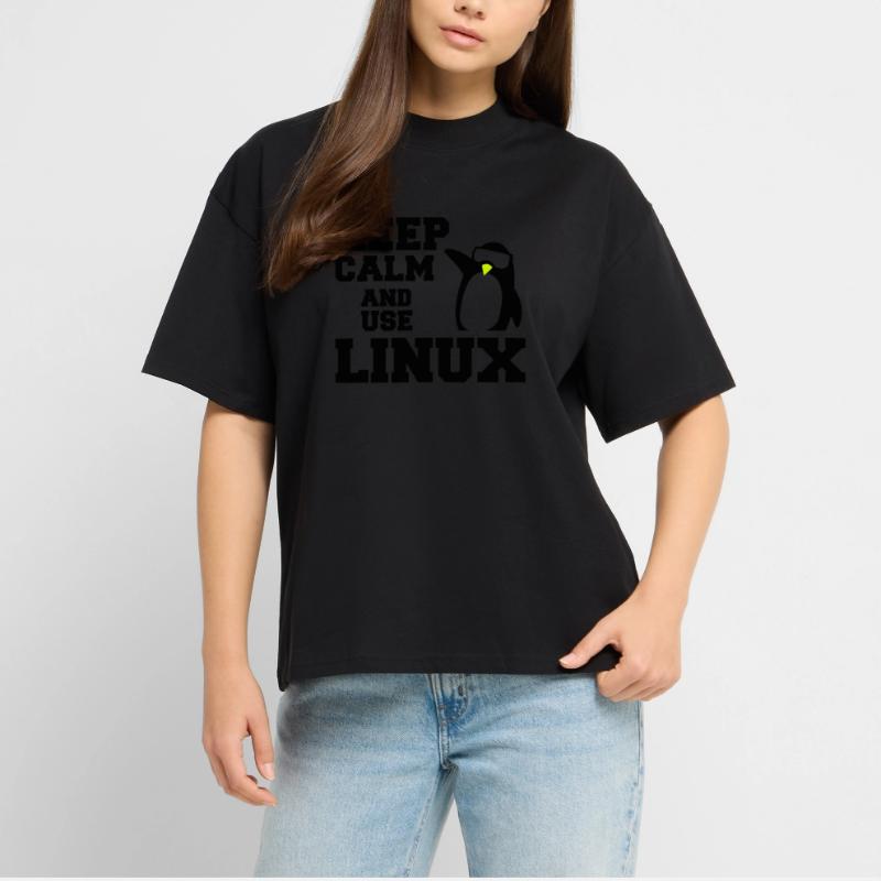 keep calm use linux Stanley/Stella Oversized Unisex Organic T-shirt Blaster 2.0