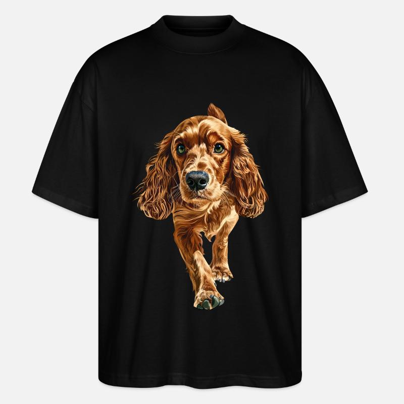 Cocker Spaniel - Stanley/Stella Oversized Unisex Bio T-Shirt Blaster 2.0 - Schwarz