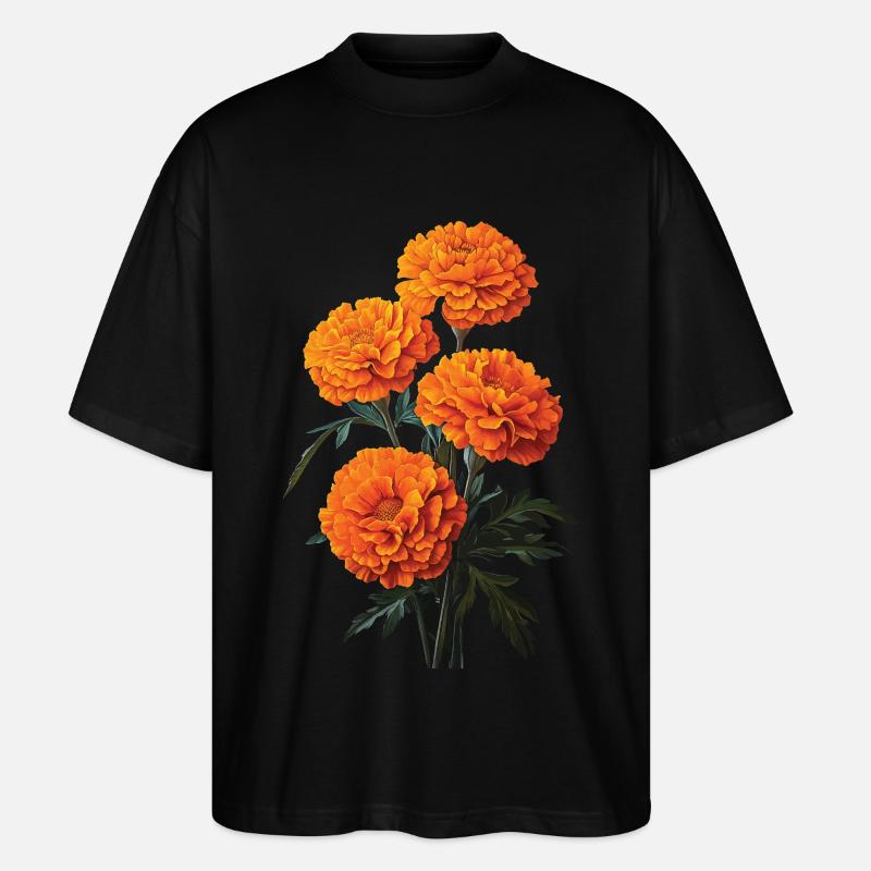 Ringelblume - Stanley/Stella Oversized Unisex Bio T-Shirt Blaster 2.0 - Schwarz