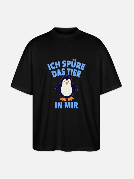 Pinguin lustig - Stanley/Stella Oversized Unisex Bio T-Shirt Blaster 2.0 - Schwarz
