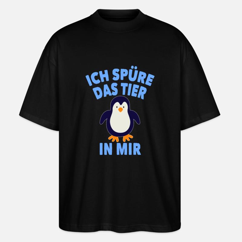Pinguin lustig - Stanley/Stella Oversized Unisex Bio T-Shirt Blaster 2.0 - Schwarz