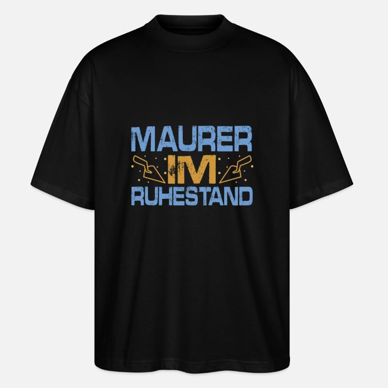 Maurer Rente - Stanley/Stella Oversized Unisex Bio T-Shirt Blaster 2.0 - Schwarz