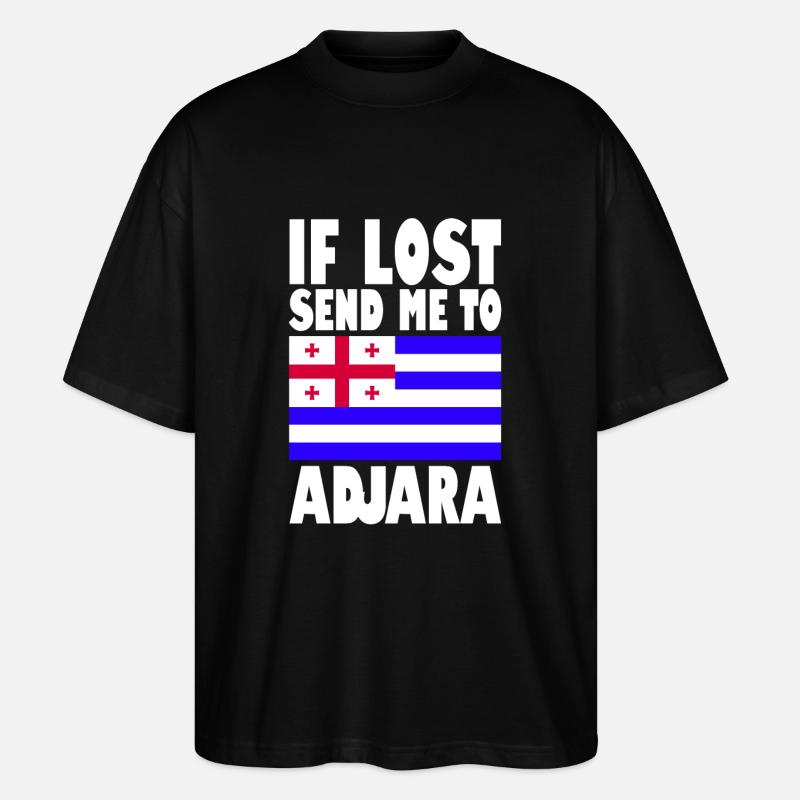 Drapeau de l’Adjarie - T-shirt bio Blaster 2.0 coupe oversize Stanley/Stella Unisexe - noir