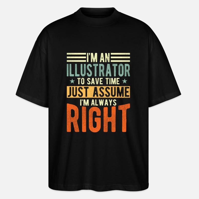 Illustrator - Stanley/Stella Oversized Unisex Bio T-Shirt Blaster 2.0 - Schwarz