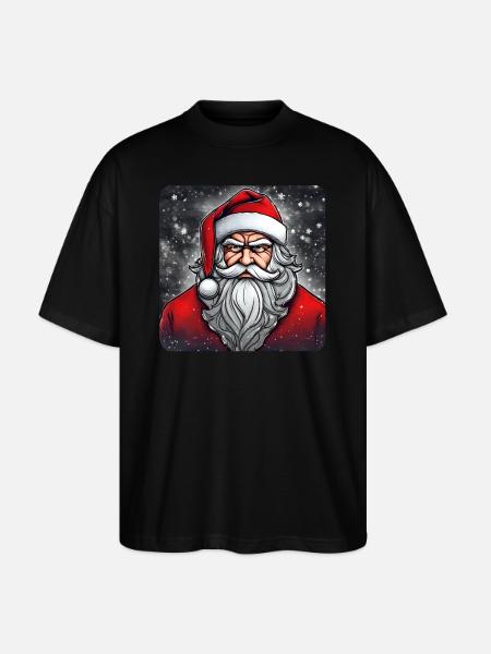 Grimmiger Weihnachtsmann - Stanley/Stella Oversized Unisex Bio T-Shirt Blaster 2.0 - Schwarz