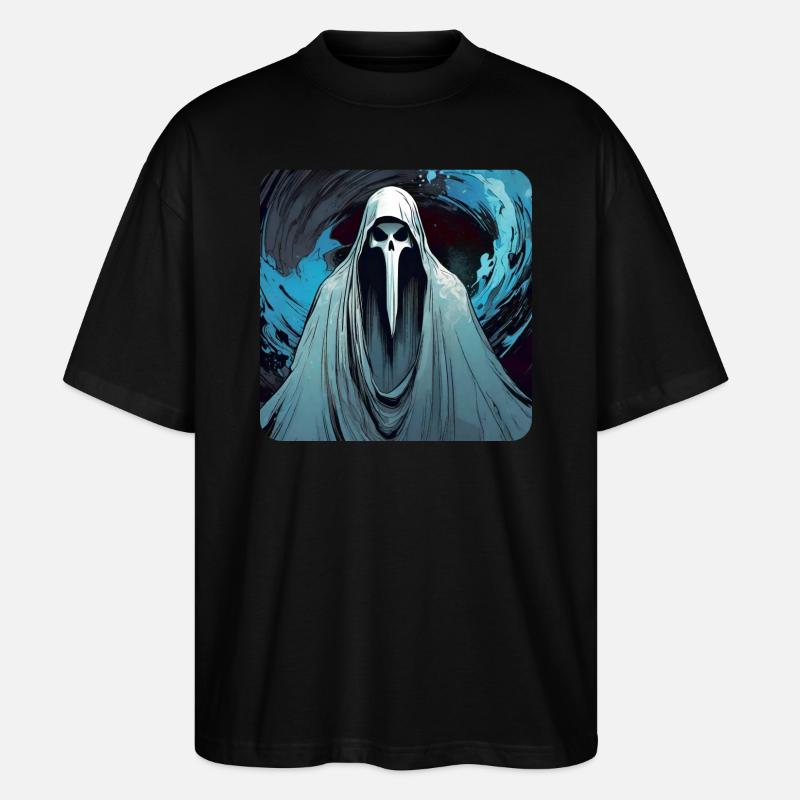 Fantôme maléfique et effrayant - T-shirt bio Blaster 2.0 coupe oversize Stanley/Stella Unisexe - noir