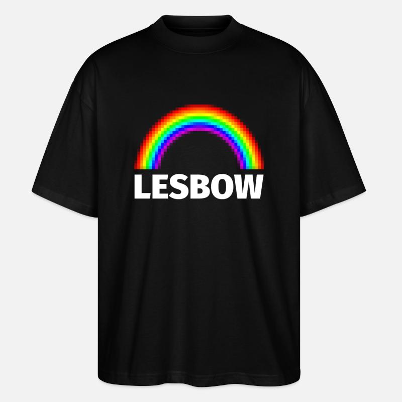 Cadeau lesbienne lesbienne arc-en-Lesbow - T-shirt bio Blaster 2.0 coupe oversize Stanley/Stella Unisexe - noir