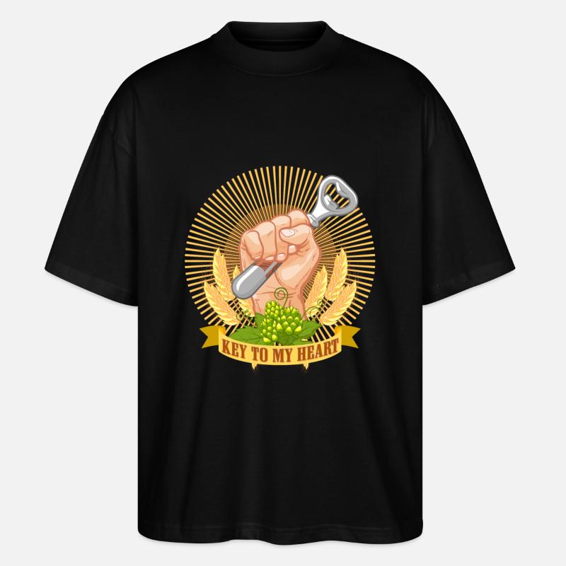 Key to my heart - Stanley/Stella Oversized Unisex Bio T-Shirt Blaster 2.0 - Schwarz