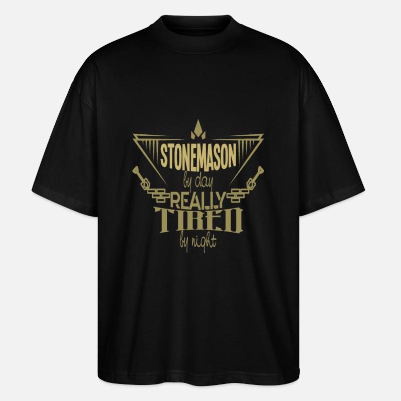 Tailleur de pierre - T-shirt bio Blaster 2.0 coupe oversize Stanley/Stella Unisexe - noir