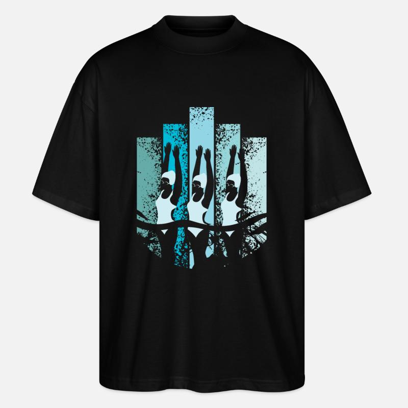 synchronschwimmen Retro - Stanley/Stella Oversized Unisex Bio T-Shirt Blaster 2.0 - Schwarz