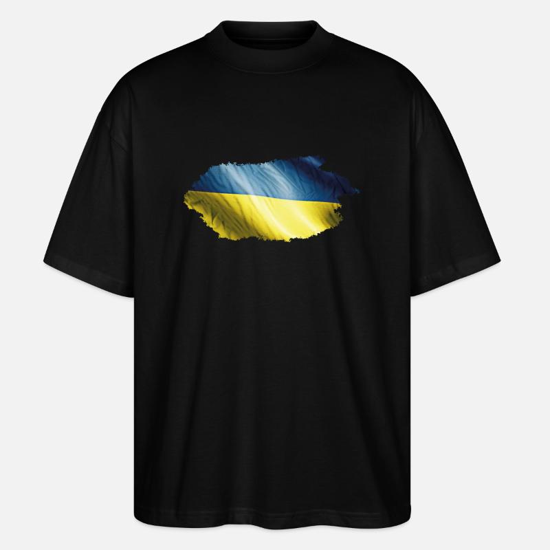 Drapeau de l’Ukraine - T-shirt bio Blaster 2.0 coupe oversize Stanley/Stella Unisexe - noir