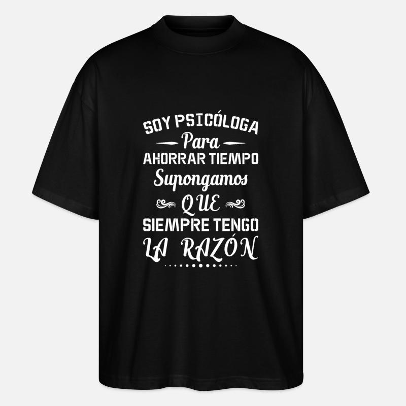 Je Suis Psychologue - T-shirt bio Blaster 2.0 coupe oversize Stanley/Stella Unisexe - noir