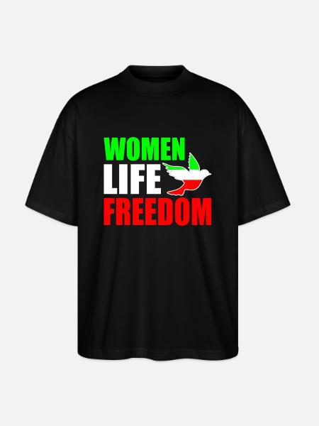 Women life freedom - Stanley/Stella Oversized Unisex Organic T-shirt Blaster 2.0 - black