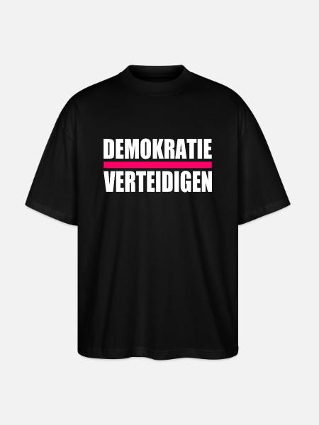 demokratie verteidigen - Stanley/Stella Oversized Unisex Bio T-Shirt Blaster 2.0 - Schwarz