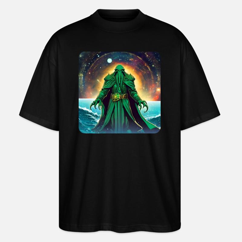 Cthulhummann Monster im Universum - Stanley/Stella Oversized Unisex Bio T-Shirt Blaster 2.0 - Schwarz