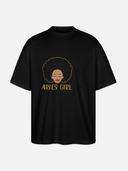 Sternzeichen Widder - Stanley/Stella Oversized Unisex Bio T-Shirt Blaster 2.0 - Schwarz