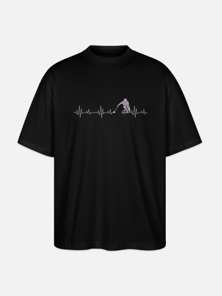 Idées cadeaux Curling Heartbeat - T-shirt bio Blaster 2.0 coupe oversize Stanley/Stella Unisexe - noir