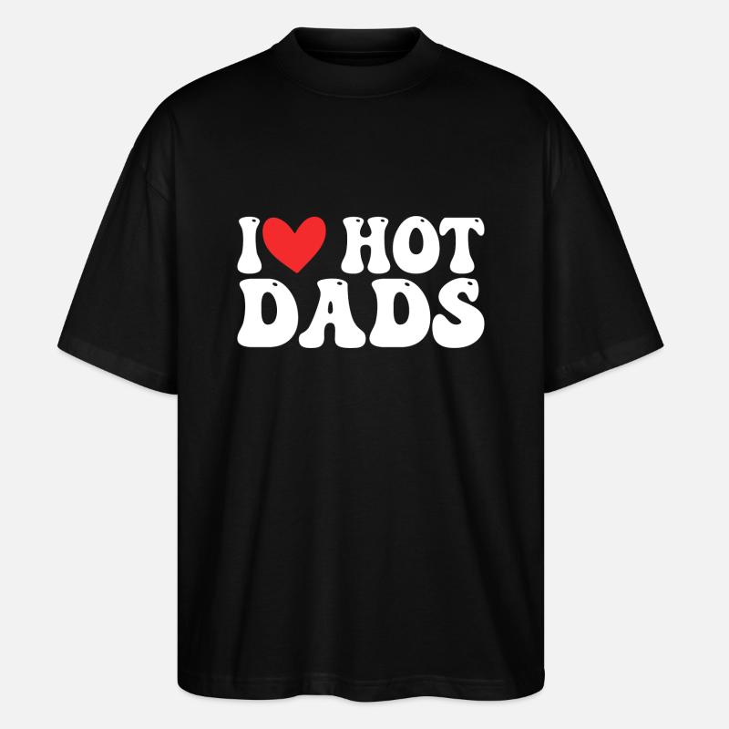 Heiße Papas Liebe - Stanley/Stella Oversized Unisex Bio T-Shirt Blaster 2.0 - Schwarz