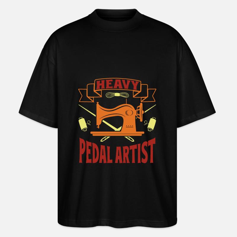Heavy Pedal Artist - Machine à coudre Quilter - T-shirt bio Blaster 2.0 coupe oversize Stanley/Stella Unisexe - noir
