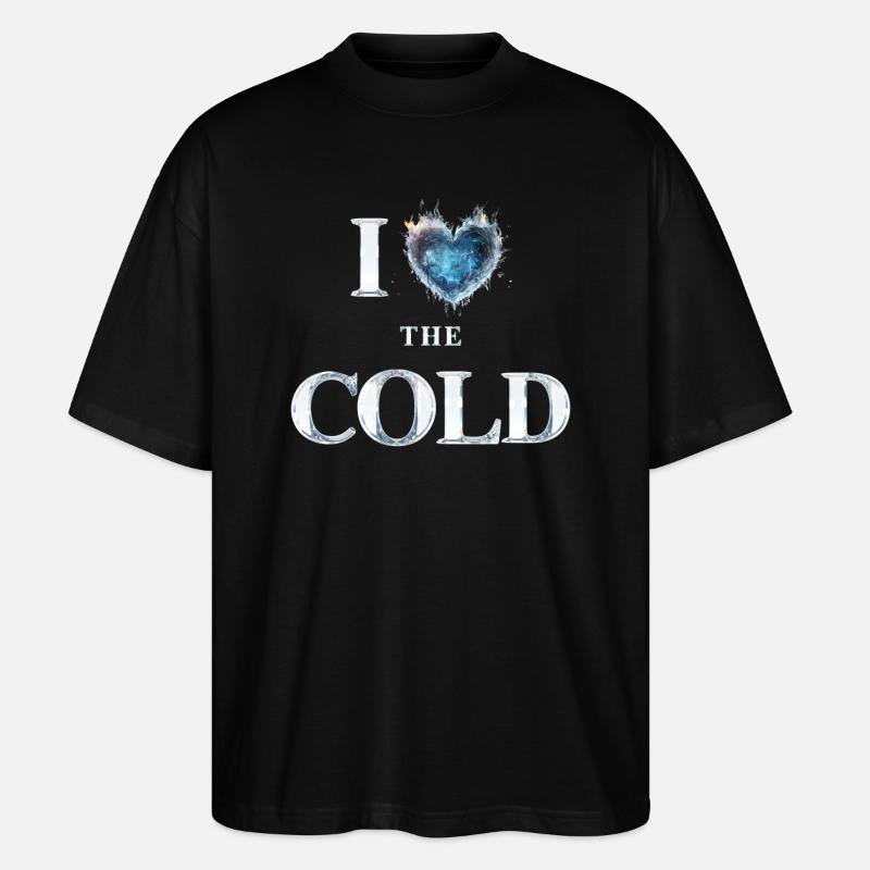 "I love the cold" - Stanley/Stella Oversized Unisex Organic T-shirt Blaster 2.0 - black