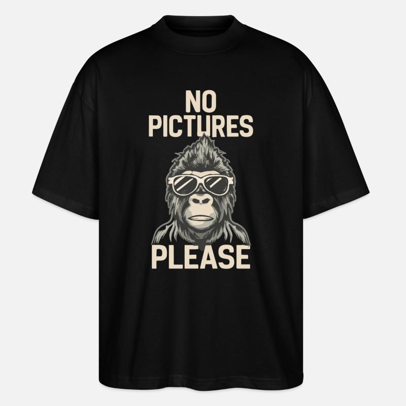 Keine Bilder bitte - Stanley/Stella Oversized Unisex Bio T-Shirt Blaster 2.0 - Schwarz