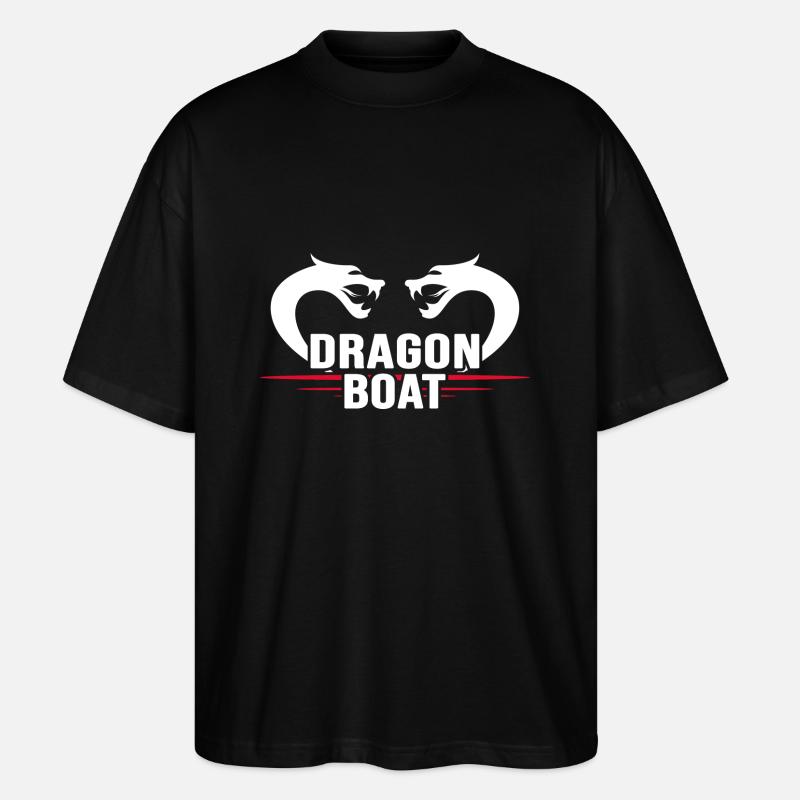 drachenboot drachenboot-rennen drachenbootfahrer - Stanley/Stella Oversized Unisex Bio T-Shirt Blaster 2.0 - Schwarz