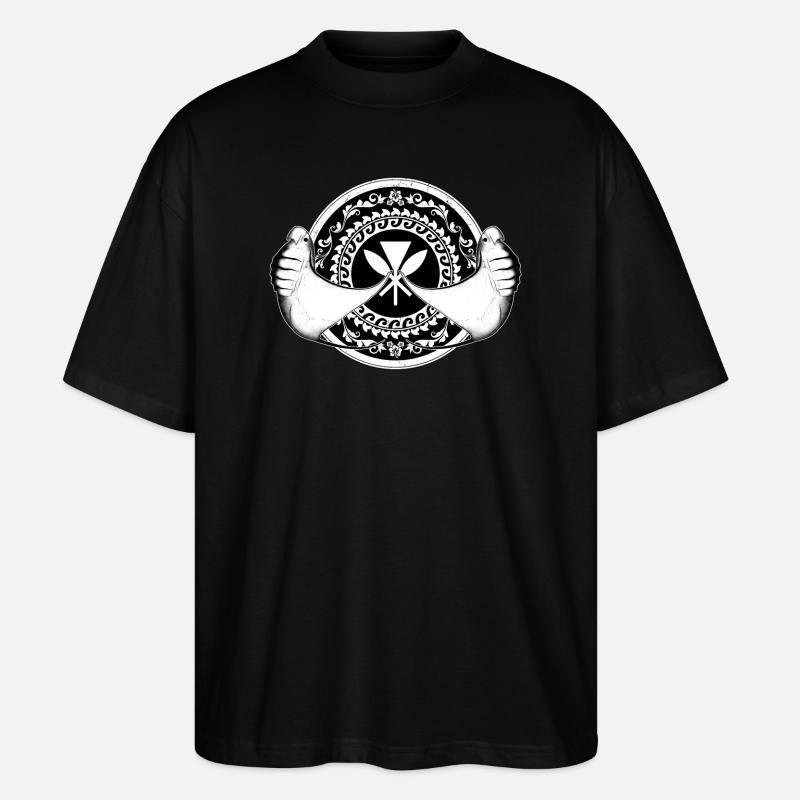 Kanaka Maoli Mantarochen - Stanley/Stella Oversized Unisex Bio T-Shirt Blaster 2.0 - Schwarz