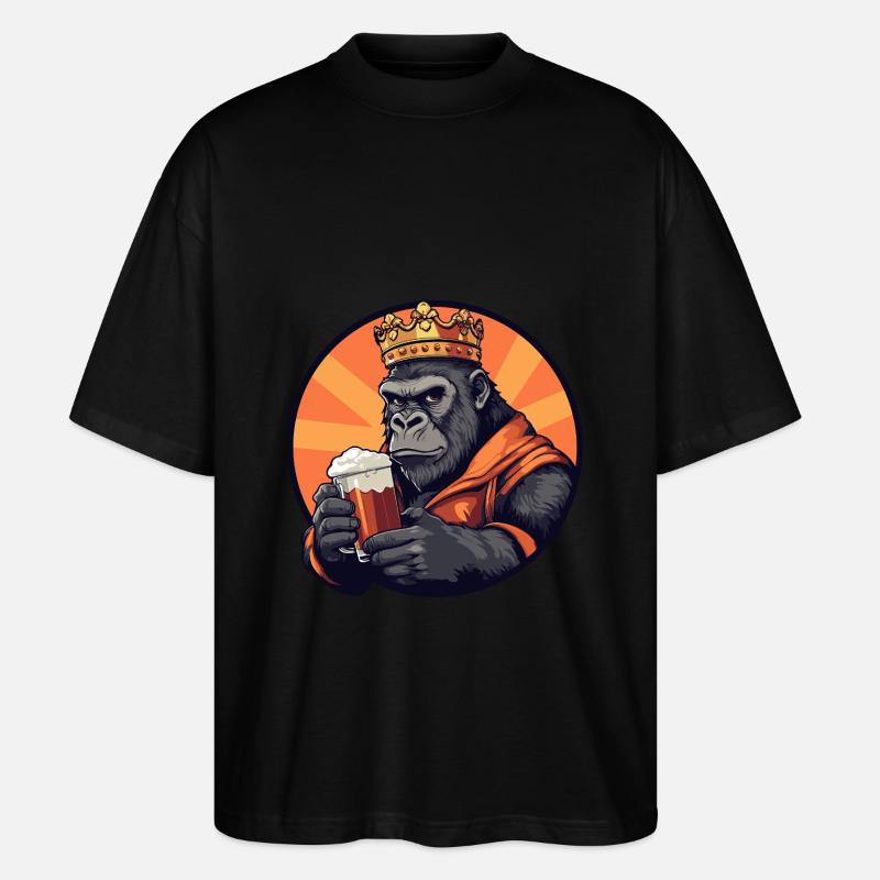 Gorilla Bier - Stanley/Stella Oversized Unisex Bio T-Shirt Blaster 2.0 - Schwarz