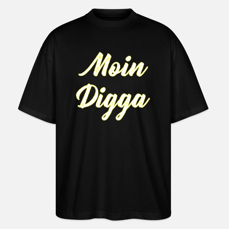 Moin Digga - Stanley/Stella Oversized Unisex Bio T-Shirt Blaster 2.0 - Schwarz