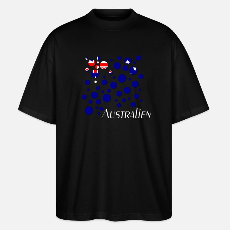 Australien Down Under - Stanley/Stella Oversized Unisex Bio T-Shirt Blaster 2.0 - Schwarz