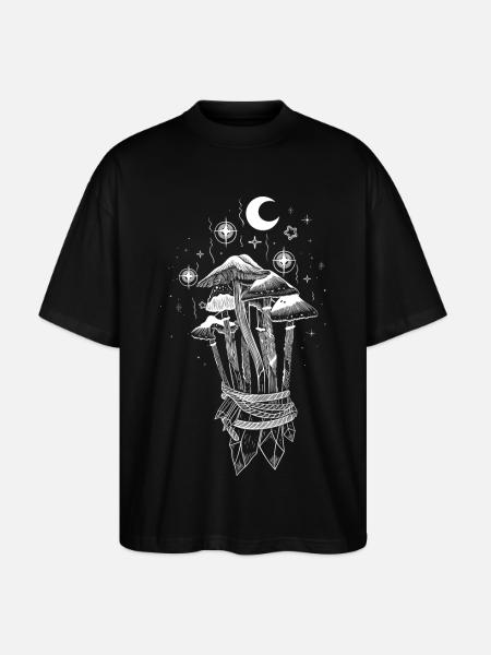 Mushrooms Magic Magic Mushrooms - Stanley/Stella Oversized Unisex Organic T-shirt Blaster 2.0 - black