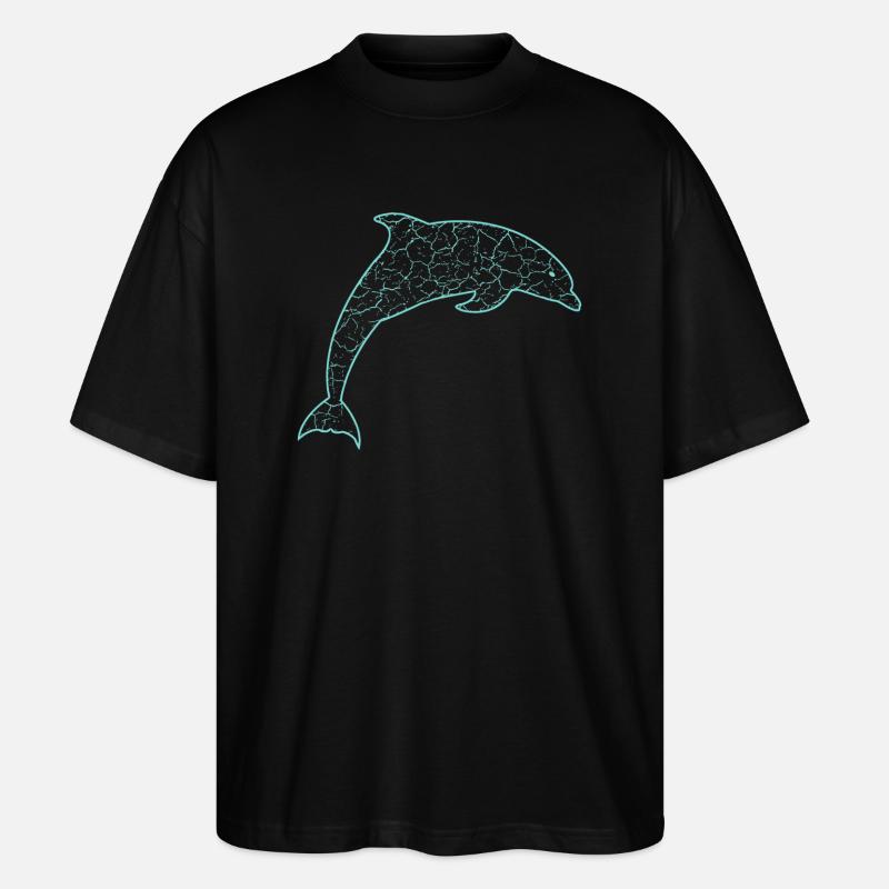 Delfin - Stanley/Stella Oversized Unisex Bio T-Shirt Blaster 2.0 - Schwarz
