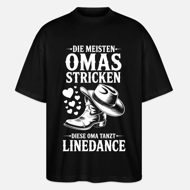 Grand-mère Dancing LineDance - T-shirt bio Blaster 2.0 coupe oversize Stanley/Stella Unisexe - noir