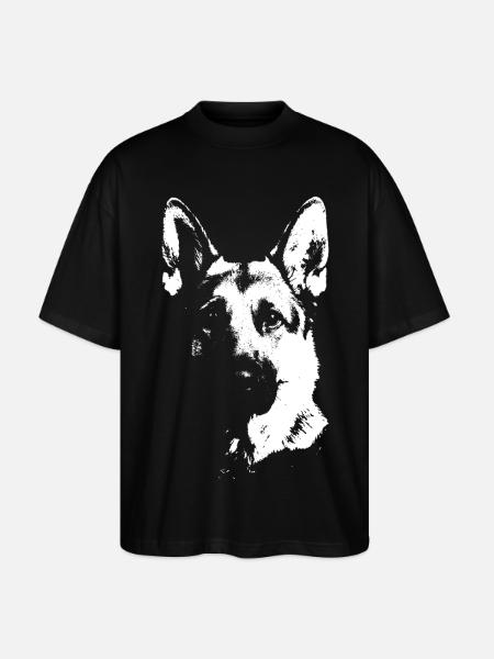 T-shirt Berger Allemand – chien loyal protecteur - T-shirt bio Blaster 2.0 coupe oversize Stanley/Stella Unisexe - noir