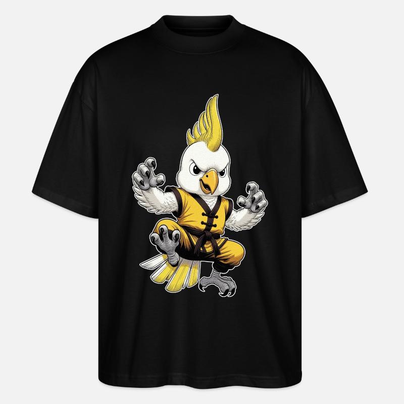 Kakadu-Kung-Fu - Stanley/Stella Oversized Unisex Bio T-Shirt Blaster 2.0 - Schwarz